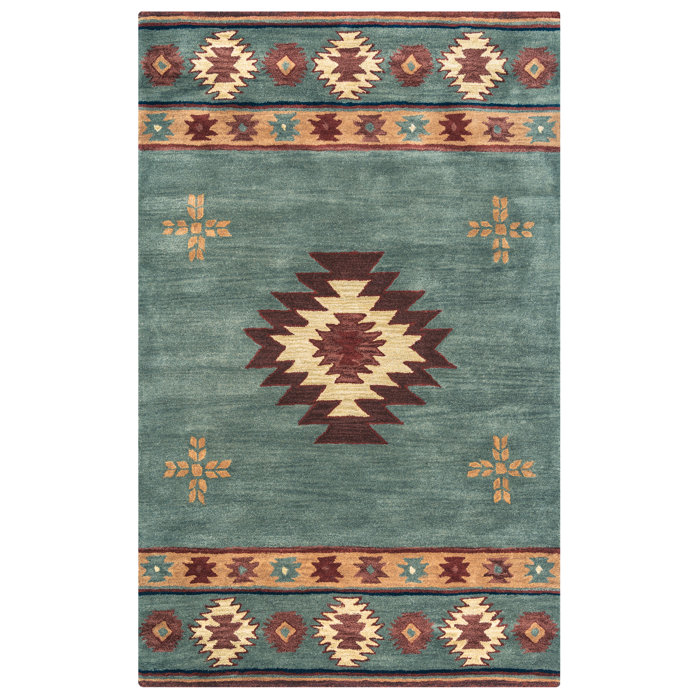 The Conestoga Trading Co. Southwestern Handmade Tufted Wool Gray Area Rug & Reviews Wayfair